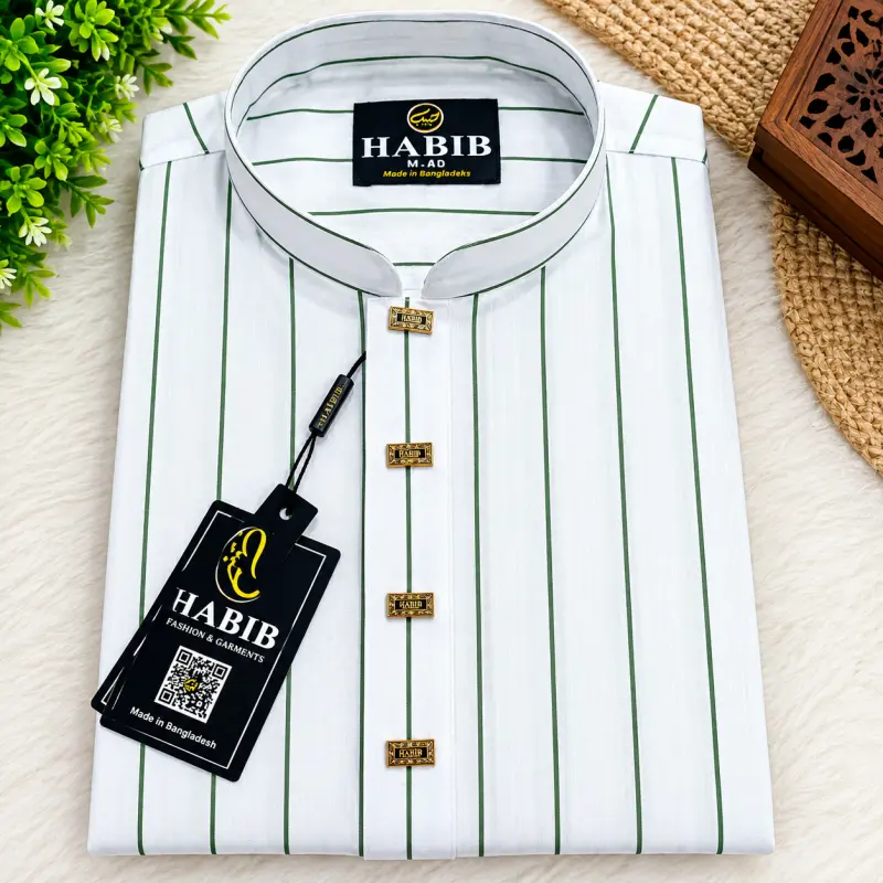 পাতলা সুতি সবুজ স্টেপ